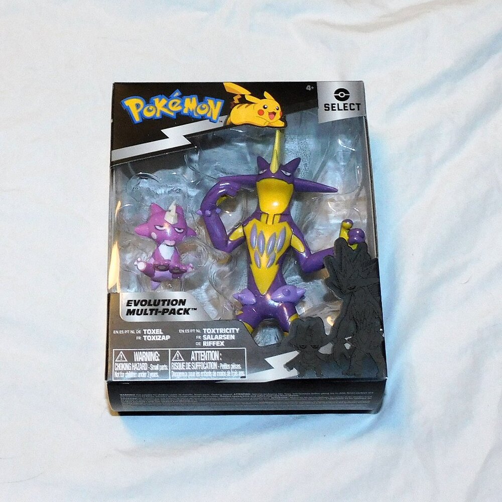 Pokemon Evolution Multi Pack Toxel & Toxtricity 2 Figures Purple Select NEW